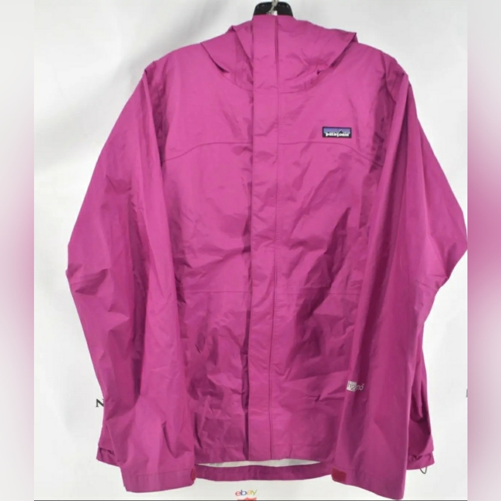 Patagonia Women's Nylon Rain Jacket Coat Pink Purple Size L